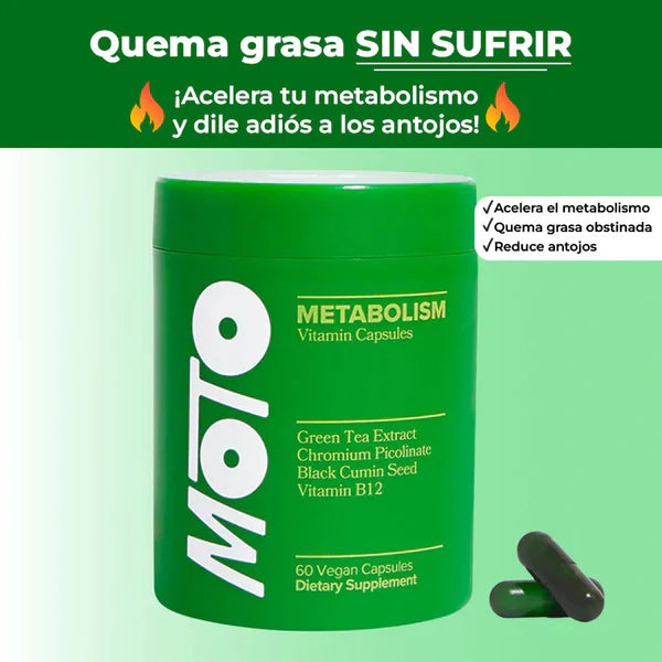MOTO METABOLIM: Cápsulas que aceleran el metabolismo