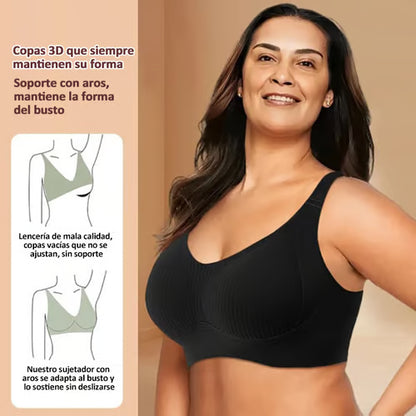 SUJETADOR SOLO COLOR NEGRO PUSH UP SIN VARILLAS
