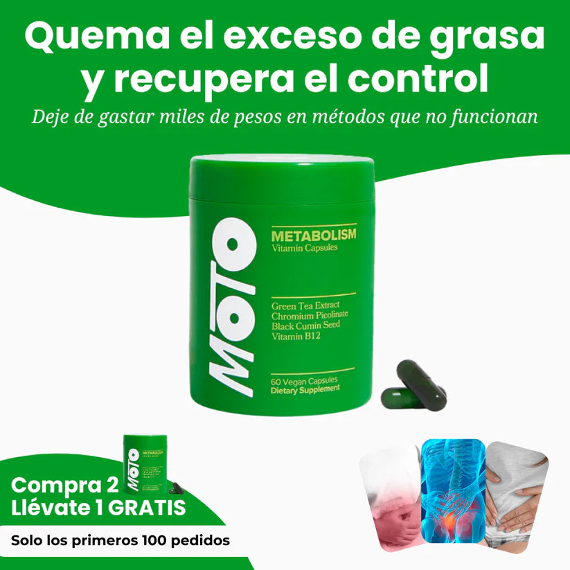 MOTO METABOLIM: Cápsulas que aceleran el metabolismo